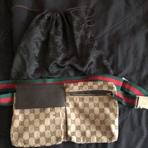 Gucci Vintage Double GG Belt Bag